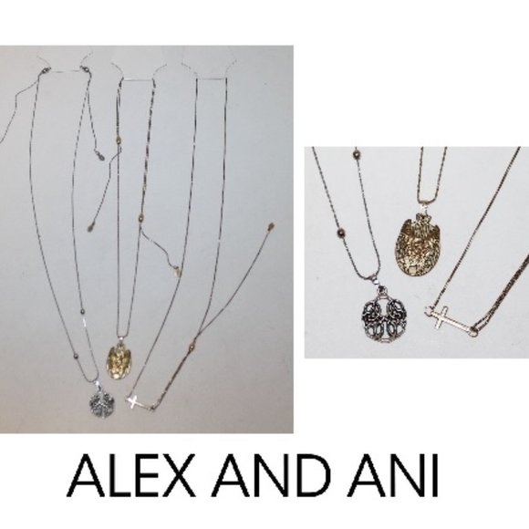 Alex & Ani 3 Pull Chain Lariat Necklace Bundle Lot - Picture 2 of 8